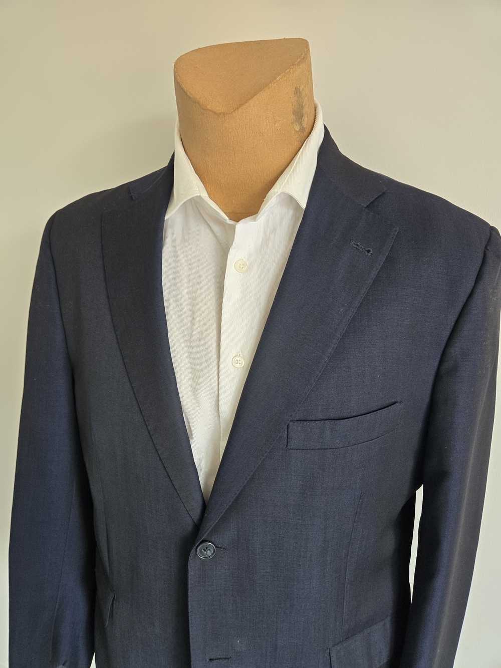 ZANETTI Navy Single-Breasted Sports Coat, Made in Italy
